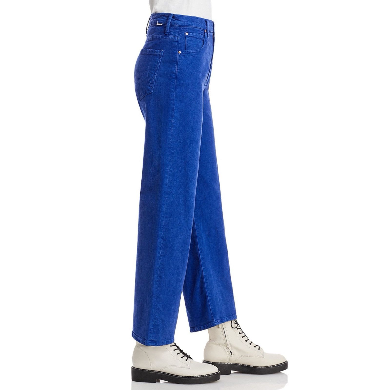 Mother Superior High Waist Tunnel Vision Wide Leg Jean Deep Ultramarine Blue 27